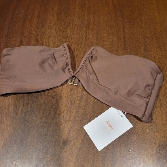 Andie Swim The Scala Top Espresso S NWT - Picture 3 of 4